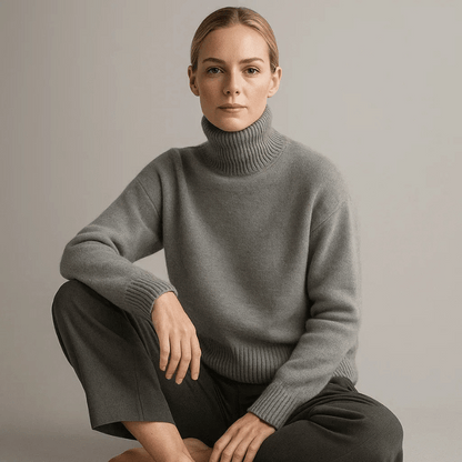 Oversized Turtleneck Sweater Cozy For Women | Elaraine