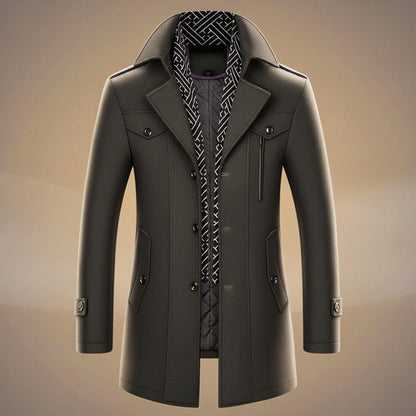 Elegant classic wool winter coat for men | Kensworth - 5
