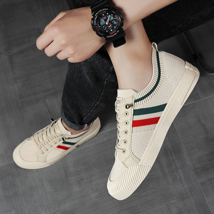 Striped Lace Up Sneakers Modern for Men | Luca