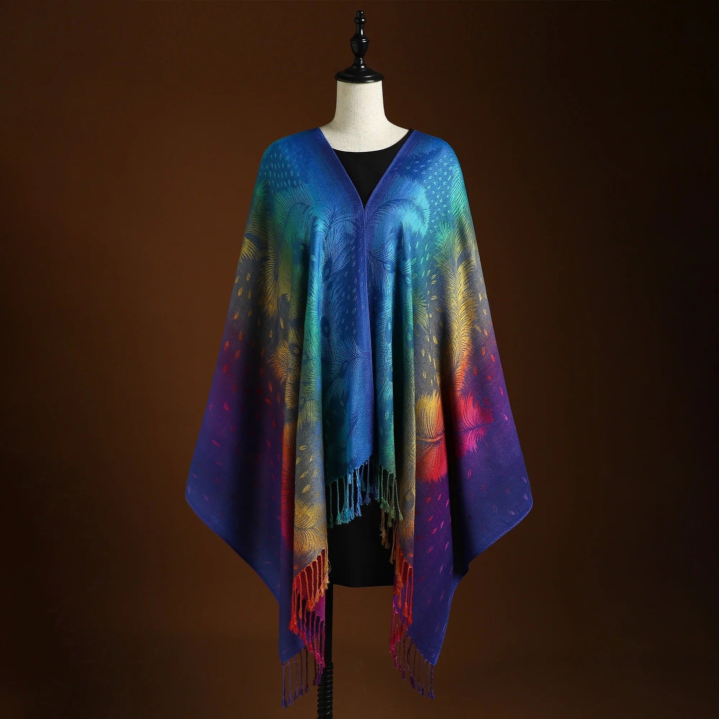 Gradient Fringe Wrap Scarf Elegant for Women | Elowen