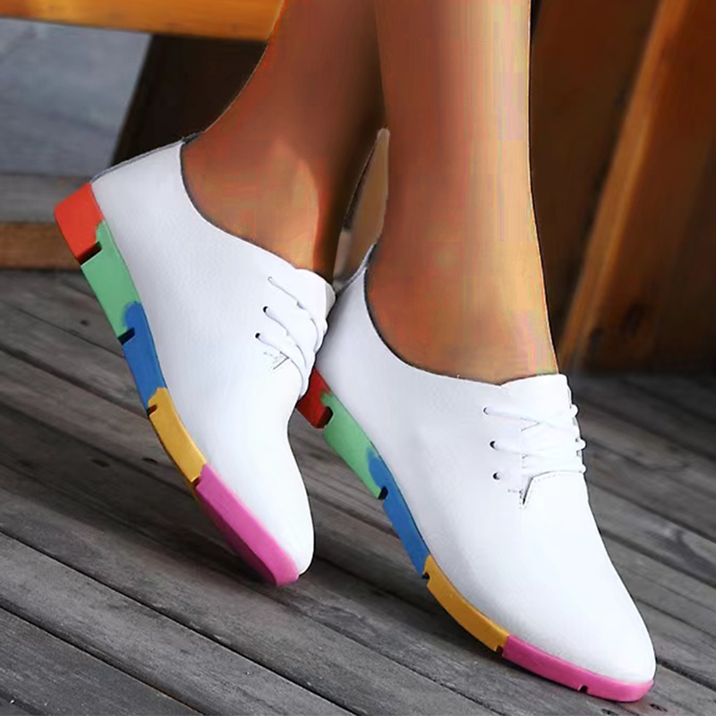 Breathable everyday orthopedic leather shoes for women -3