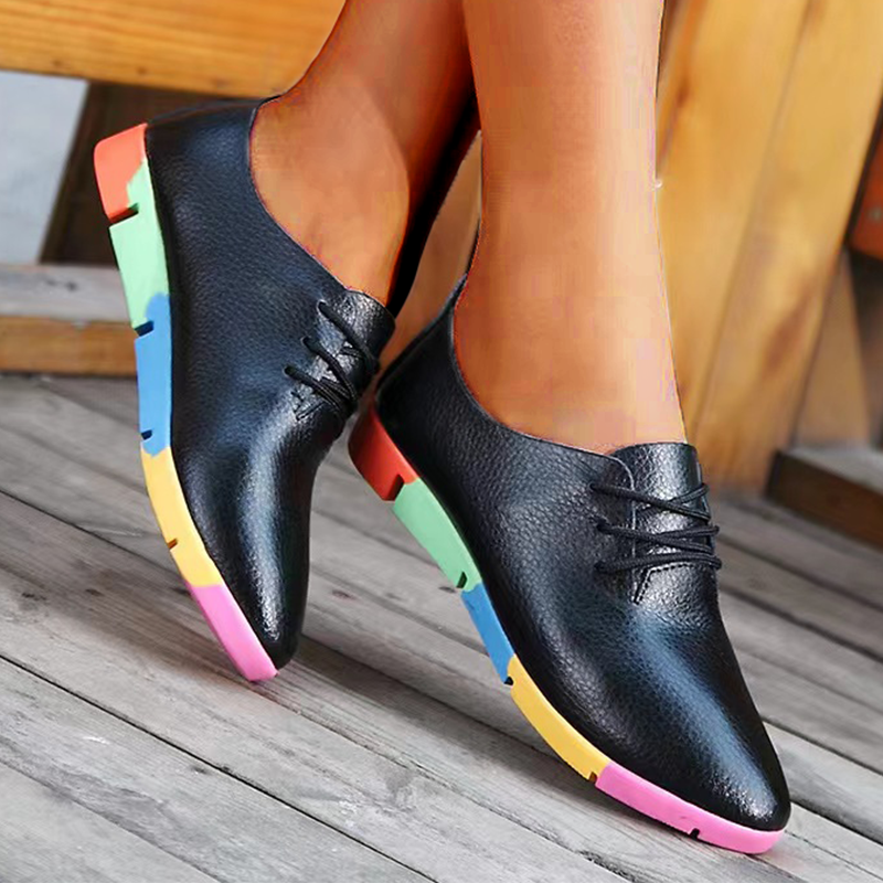 Breathable everyday orthopedic leather shoes for women -2