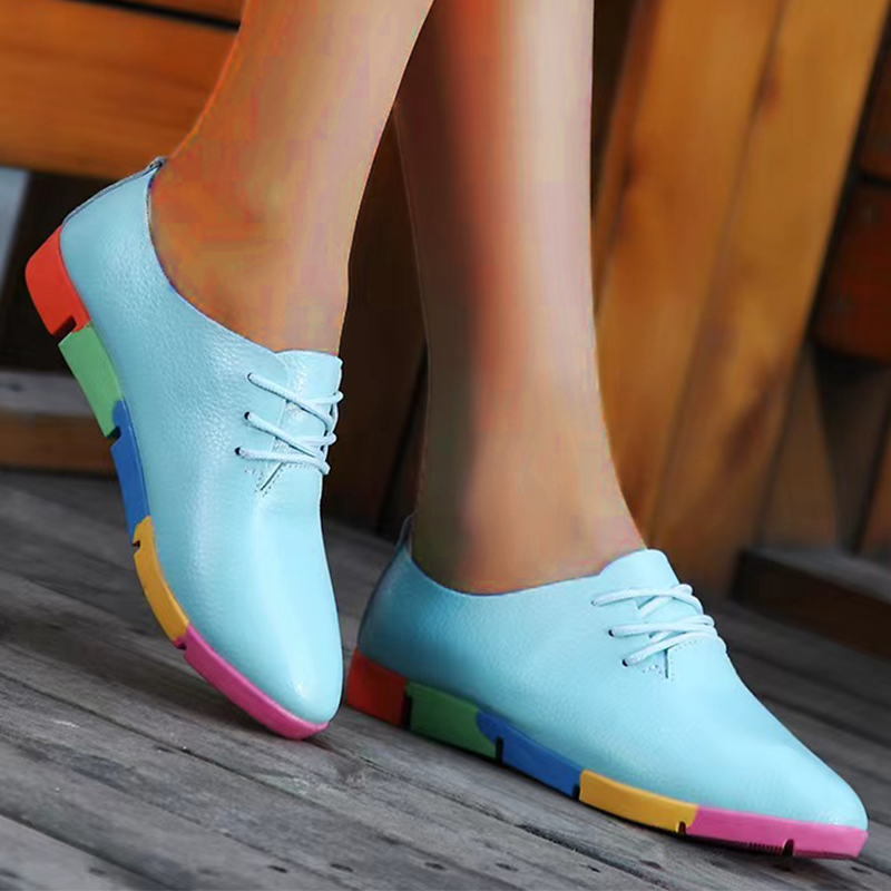 Breathable everyday orthopedic leather shoes for women -4