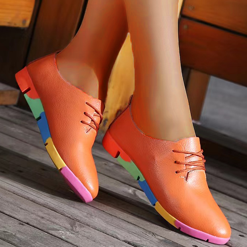 Breathable everyday orthopedic leather shoes for women -1