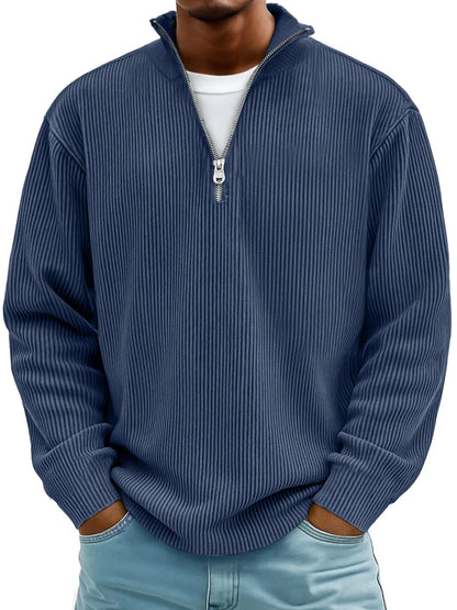 Warm classic knit crew-neck sweater for men | Calix -6