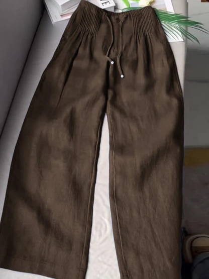 Relaxed wide-leg everyday trousers for women | Camille - 7