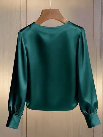 Elegant round neck everyday top for women | PERLISSE - 7