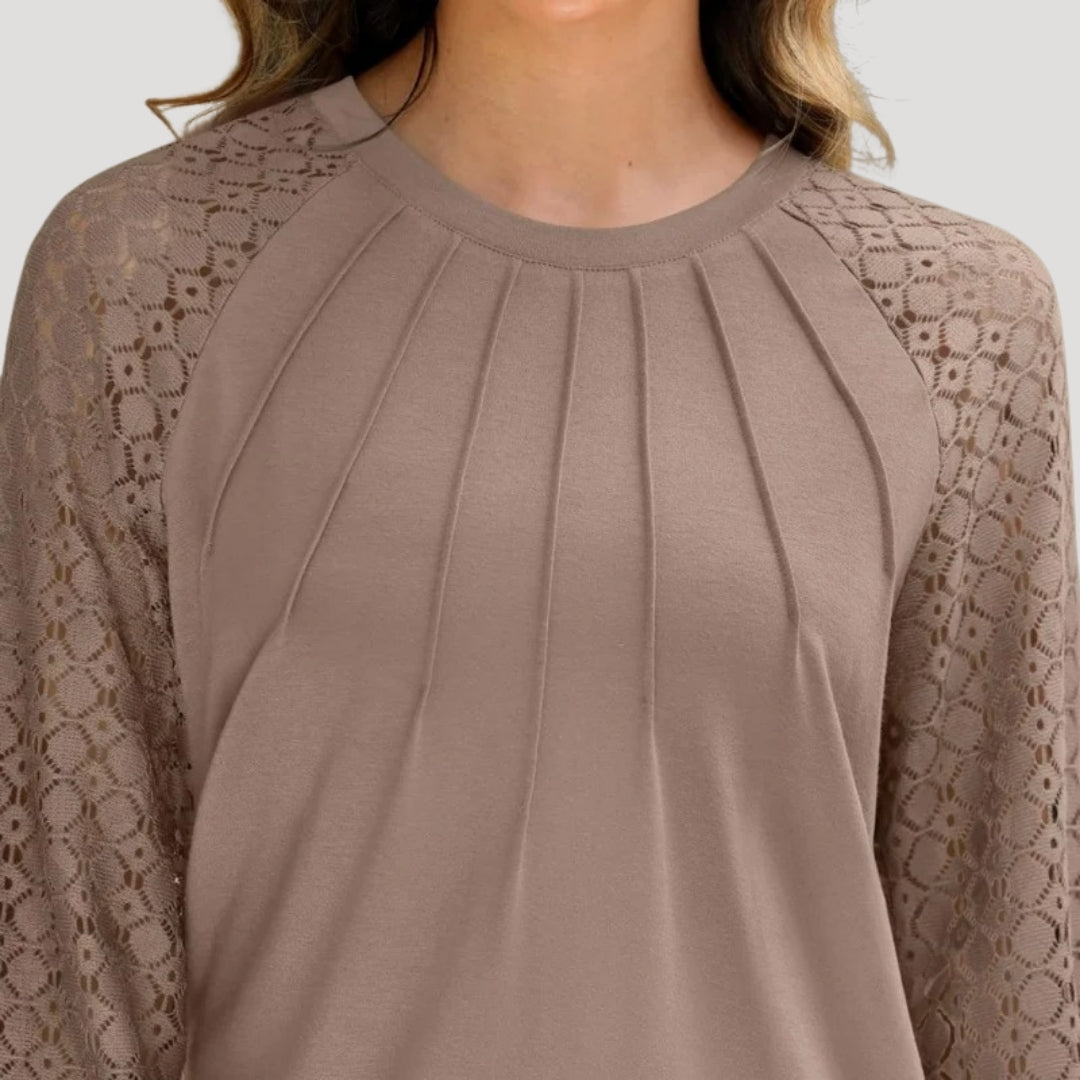 Classic ruffled long-sleeve blouse for women -7
