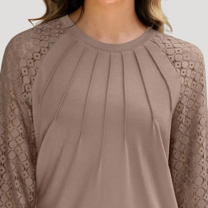 Classic ruffled long-sleeve blouse for women -7