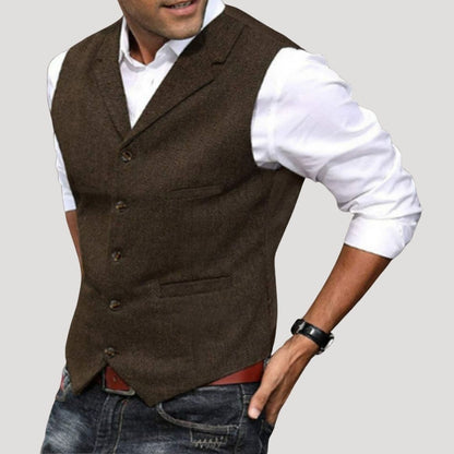 Refined classic longline winter coat for men -4