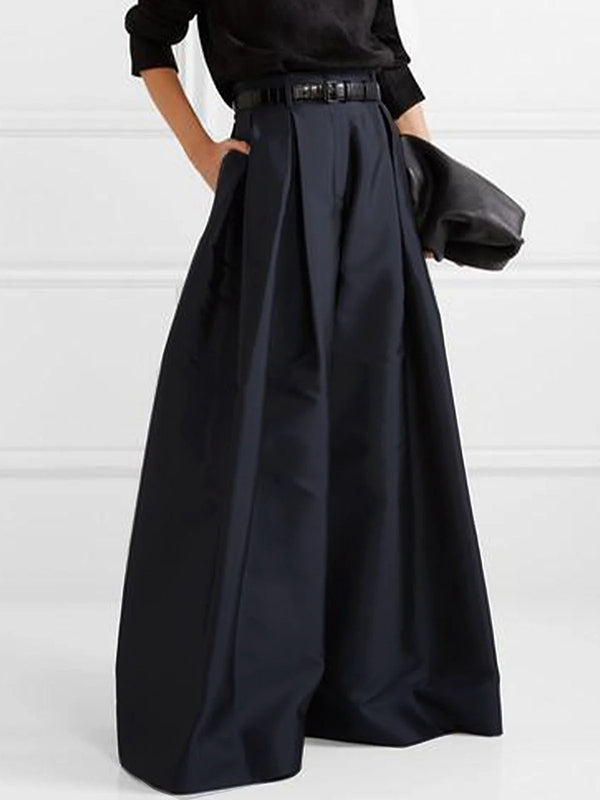 High-waist loose pleated wide-leg trousers for women - 2