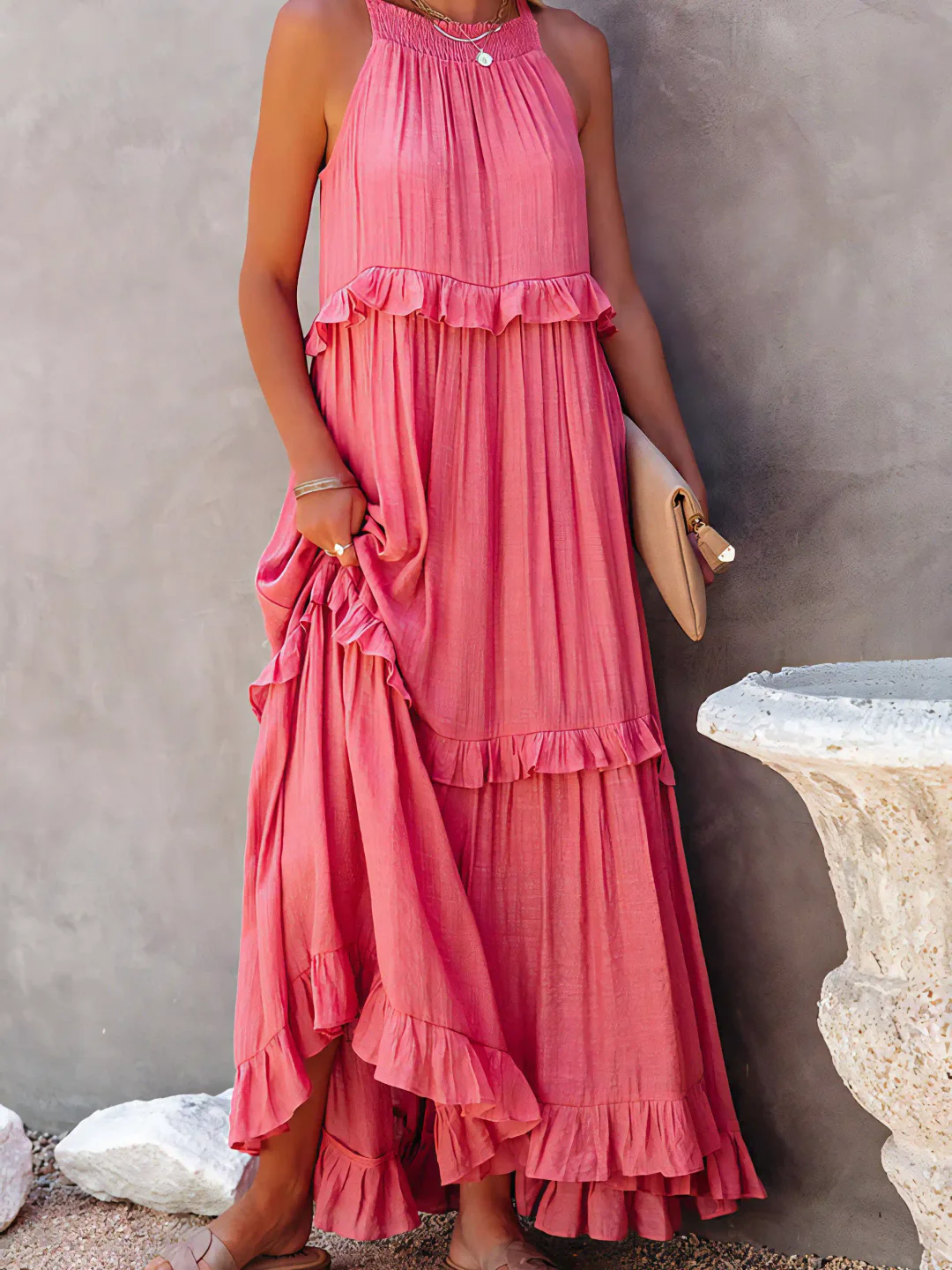 Tiered Ruffle Long Dress Chic For Women | Lara