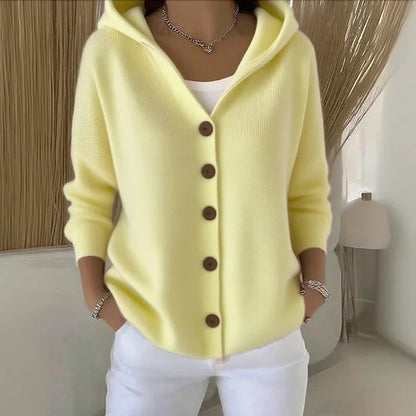 Hooded Button Cardigan Cozy for Women | Elowen