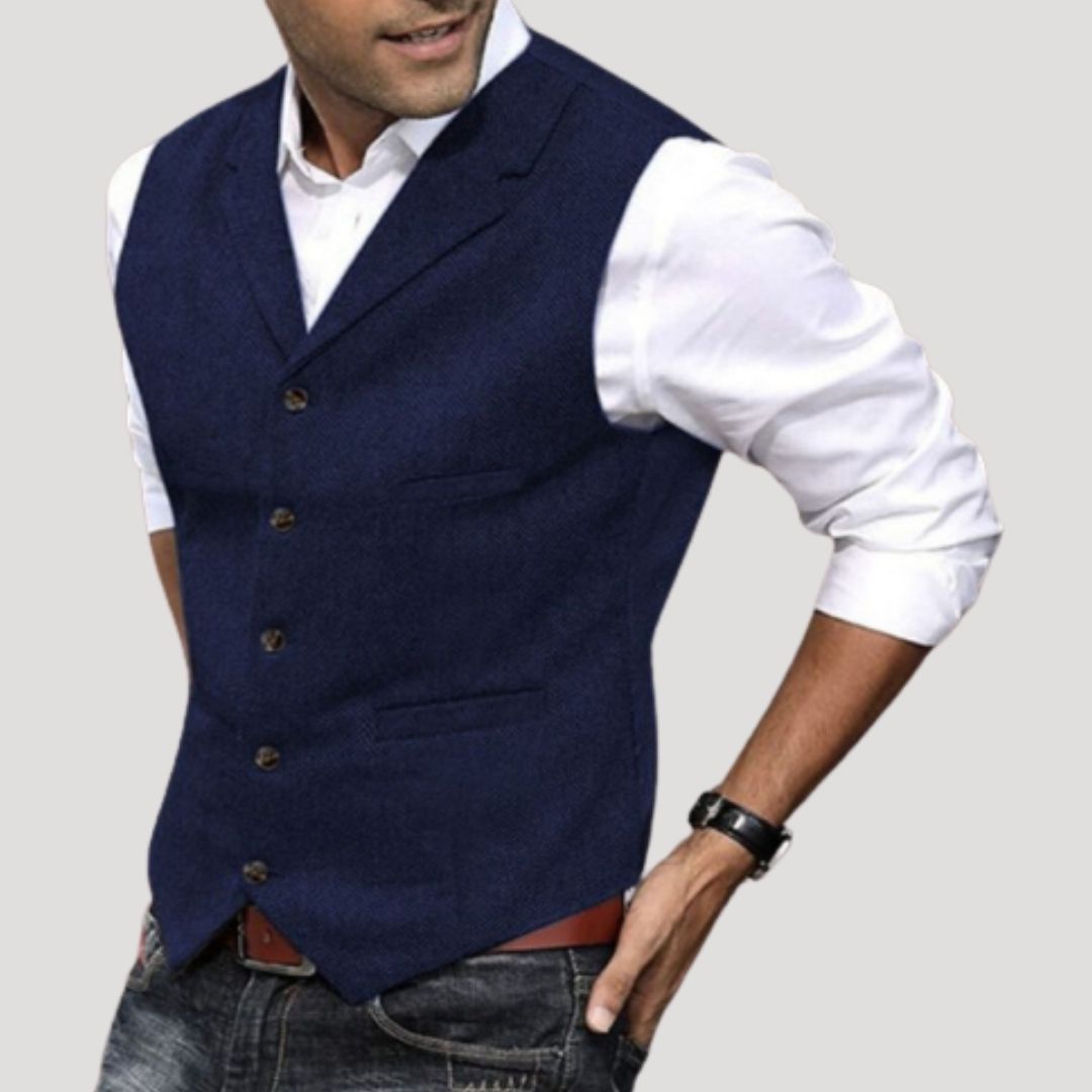 Refined classic longline winter coat for men -9