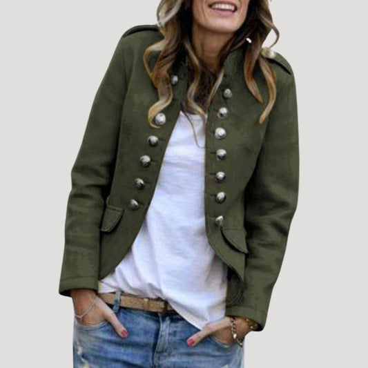 Smart formal military-style blazer for women -1