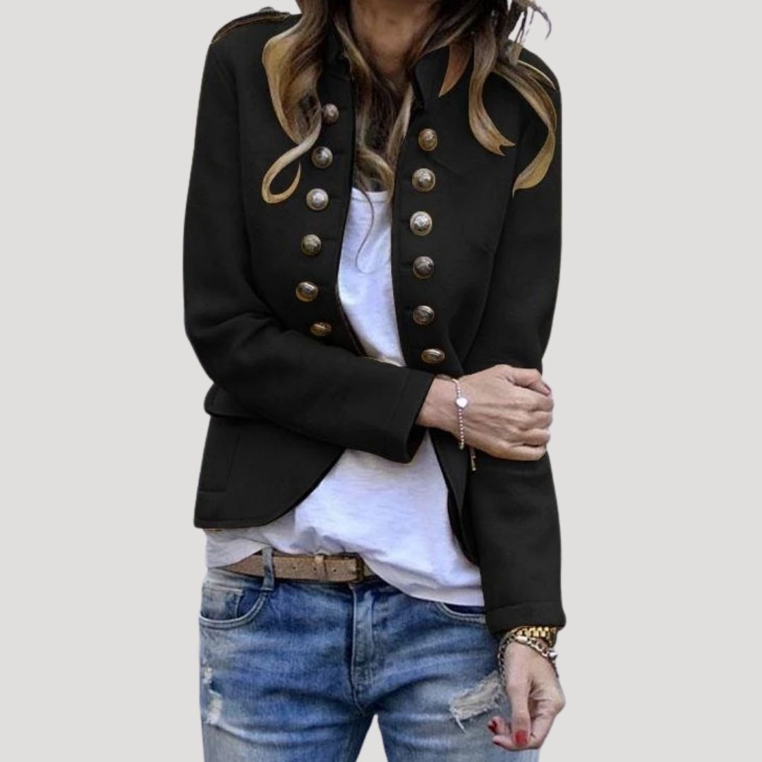 Smart formal military-style blazer for women -2