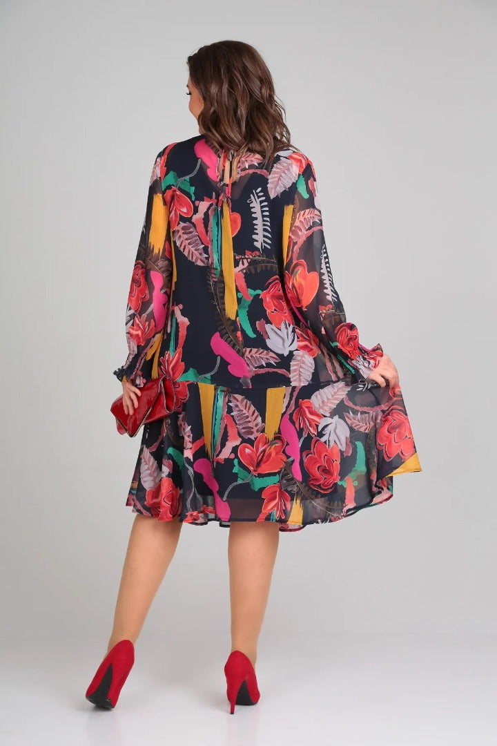 Modern everyday floral casual dress for women | Floravine -7