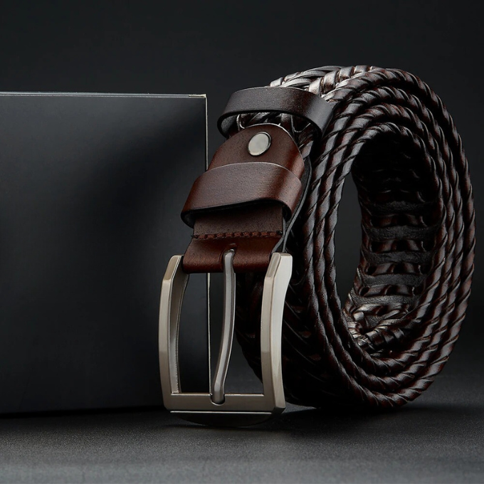 Braided genuine leather belt for men | Braided - 15