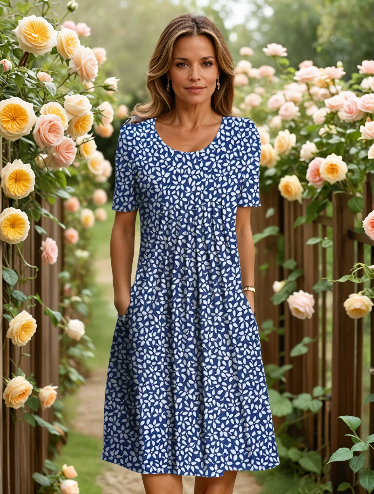 Elegant tummy-coverage everyday smart dress for women | Marianne -4