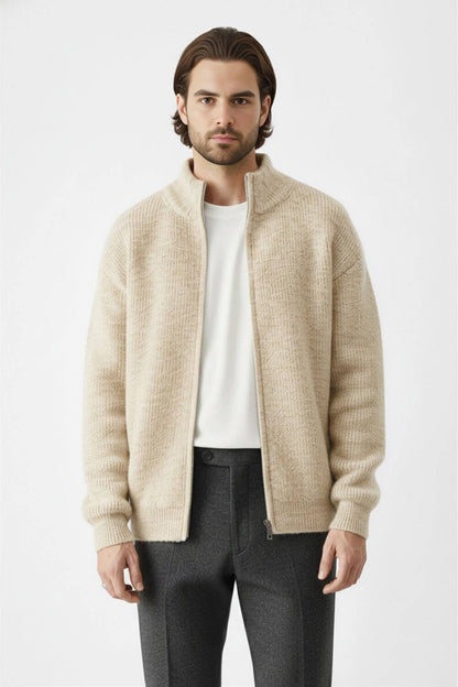 Full Zip Stand Collar Jacket Stylish For Men | Darvyn