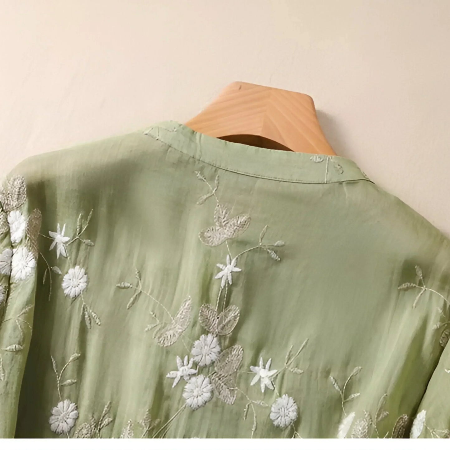 Embroidered Floral Button Blouse Chic For Women | Liora