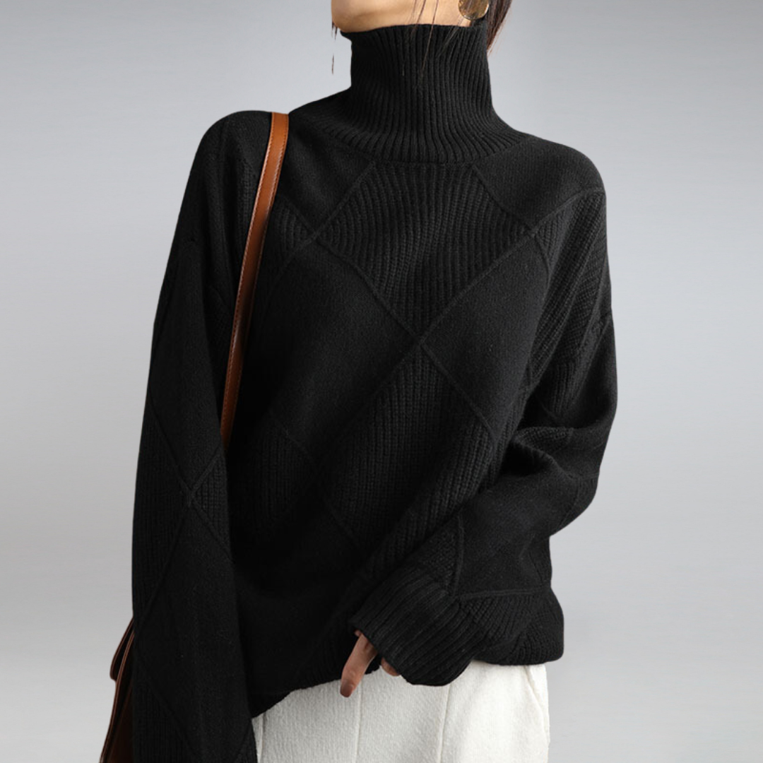Cosy knit turtleneck sweater for women | Myla - 4
