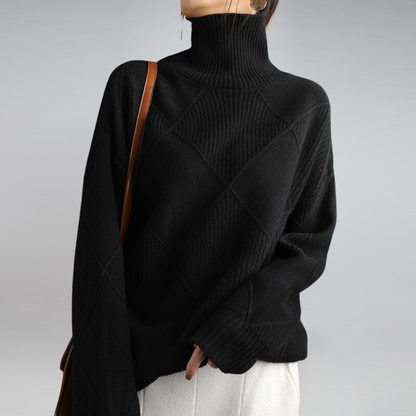 Cosy knit turtleneck sweater for women | Myla - 4