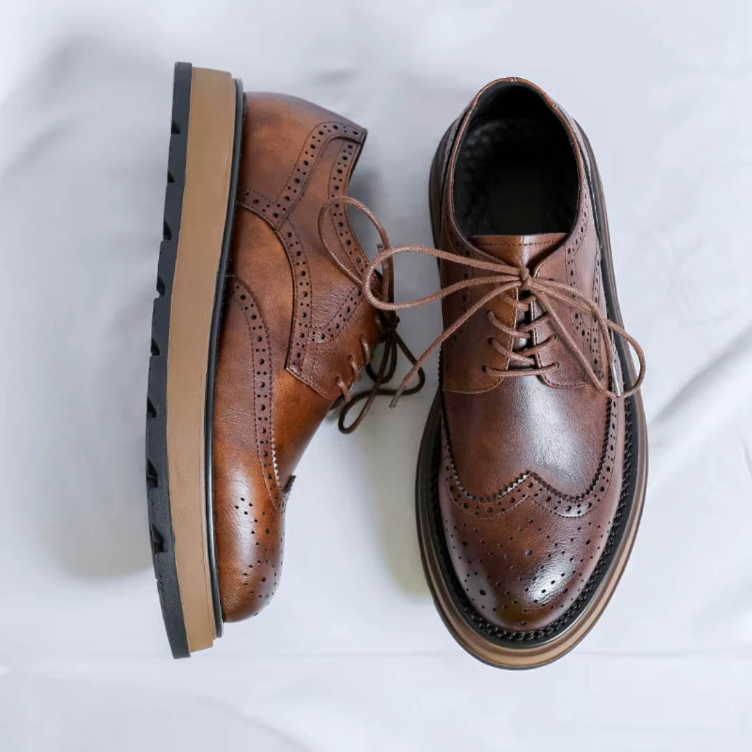 Classic smart brogue Derby shoes for men | West -3