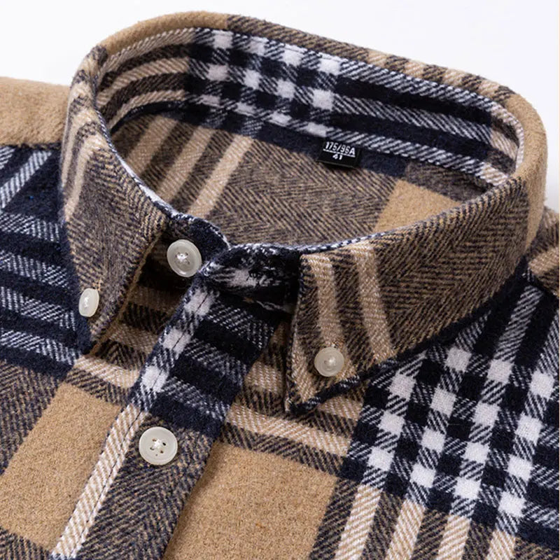 Classic Plaid Button Down Shirt Refined for Men | Everett