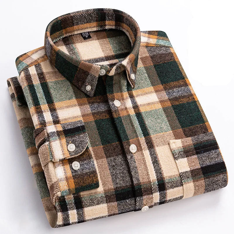 Classic Plaid Button Down Shirt Refined for Men | Everett