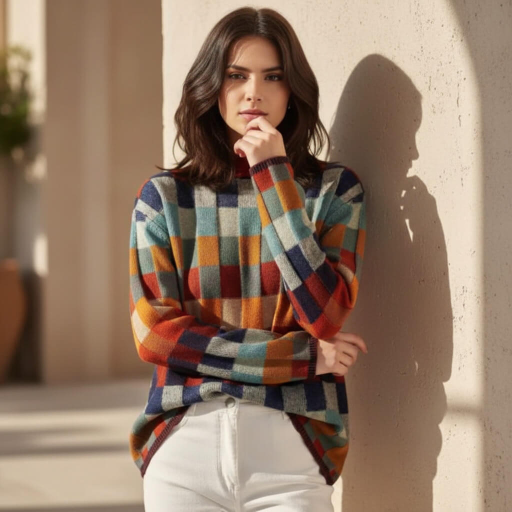 Classic merino knit sweater for women | Emma - 3