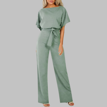Casual Tie Front Batwing Sleeve Jumpsuit Chic For Women | Elanora