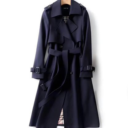 Belted Double Breasted Trench Coat Stylish for Women | Elara
