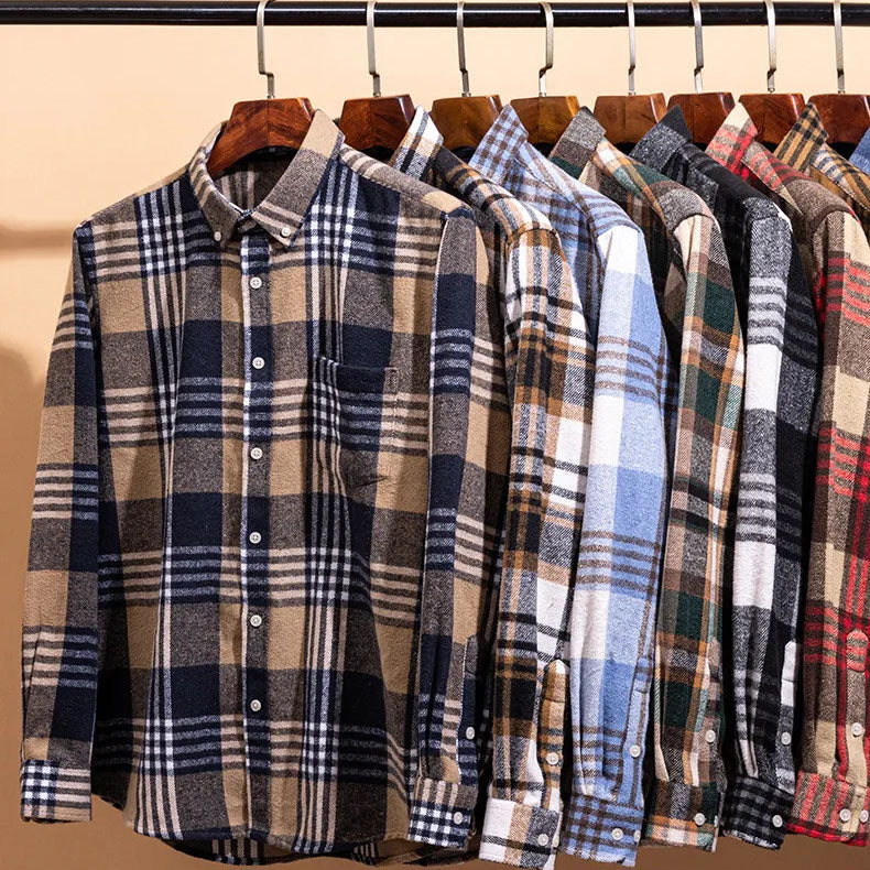 Classic Plaid Button Down Shirt Refined for Men | Everett