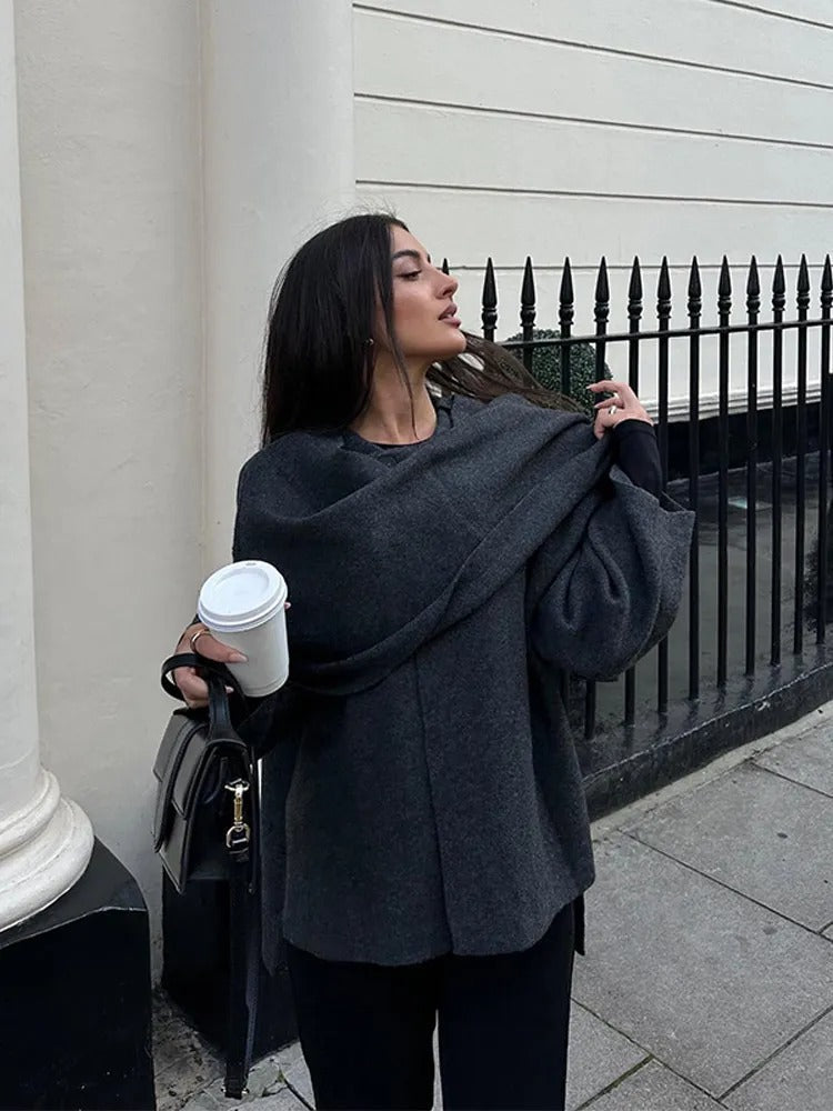 Elegant classic wool winter coat for women | Emma - 4