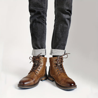 Timeless brogue-detail heritage boots for men | Maxwell -7