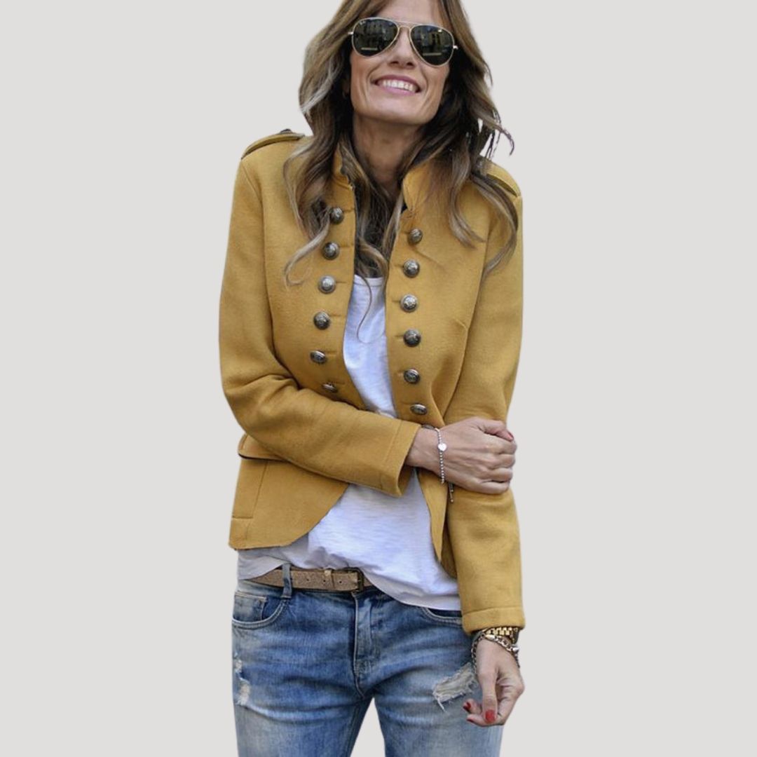 Smart formal military-style blazer for women -4