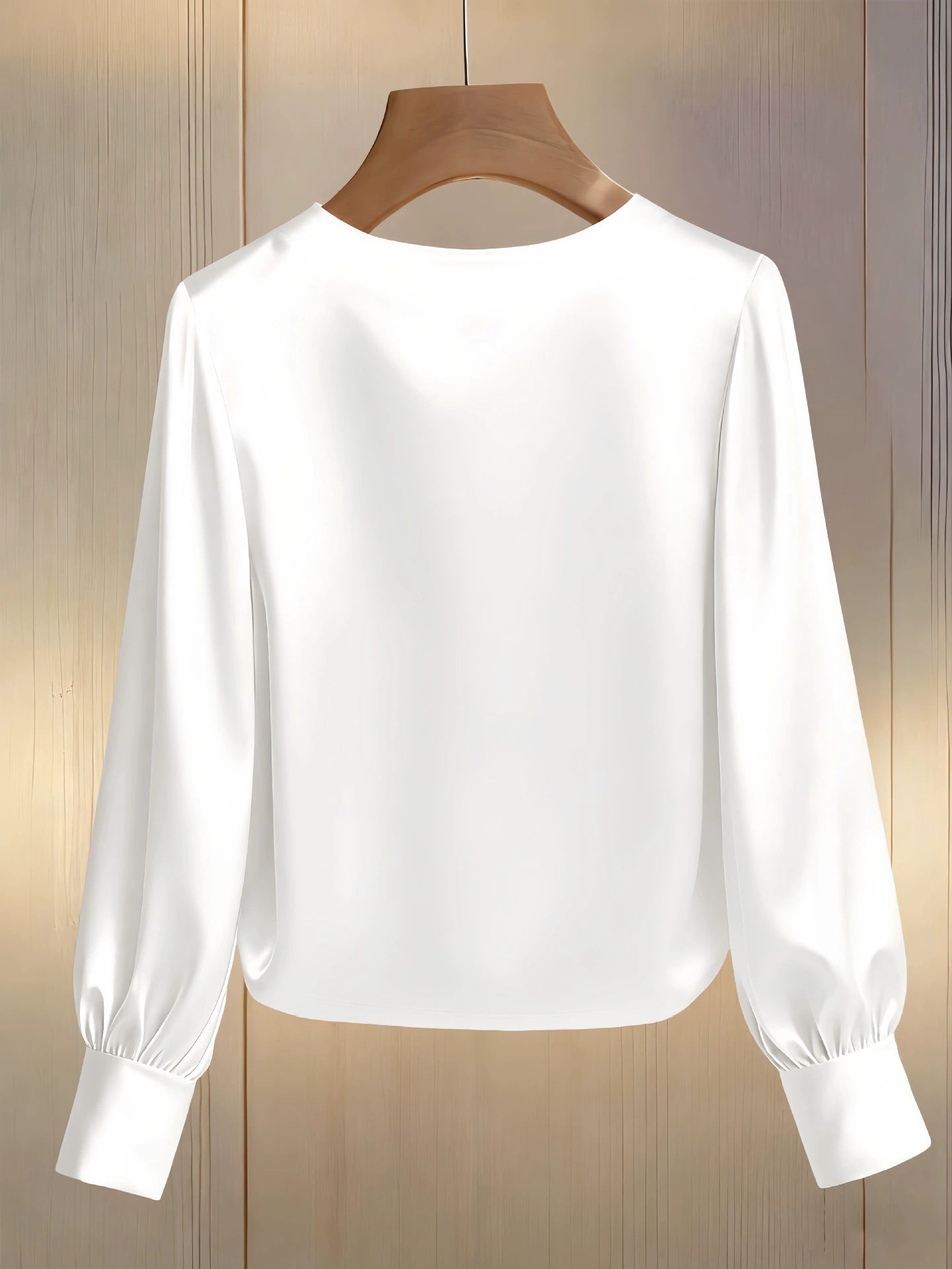 Elegant everyday round neck versatile top for women | Perlisse -3