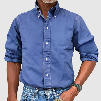 Smart casual button-up shirt for men | Nelson -9