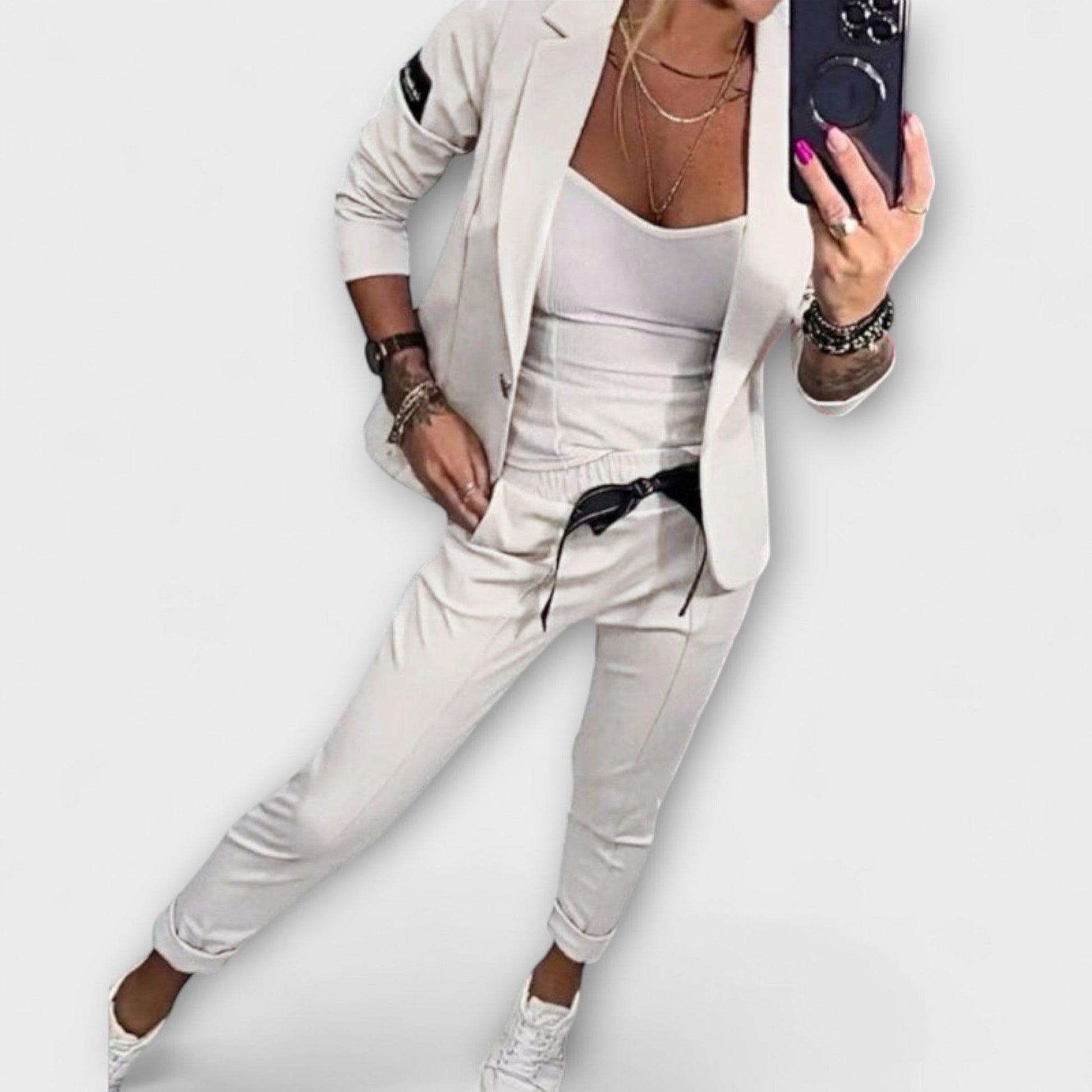 Smart blazer and trousers co-ord set for women | Malou - 6