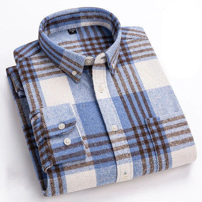 Classic Plaid Button Down Shirt Refined for Men | Everett