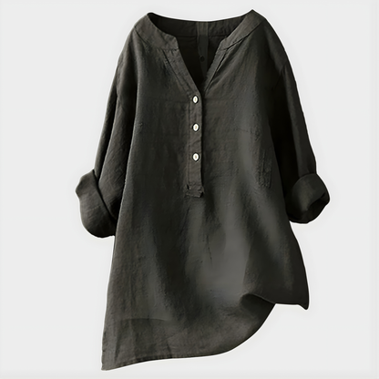 Elegant V-neck everyday blouse for women | Veronique -7