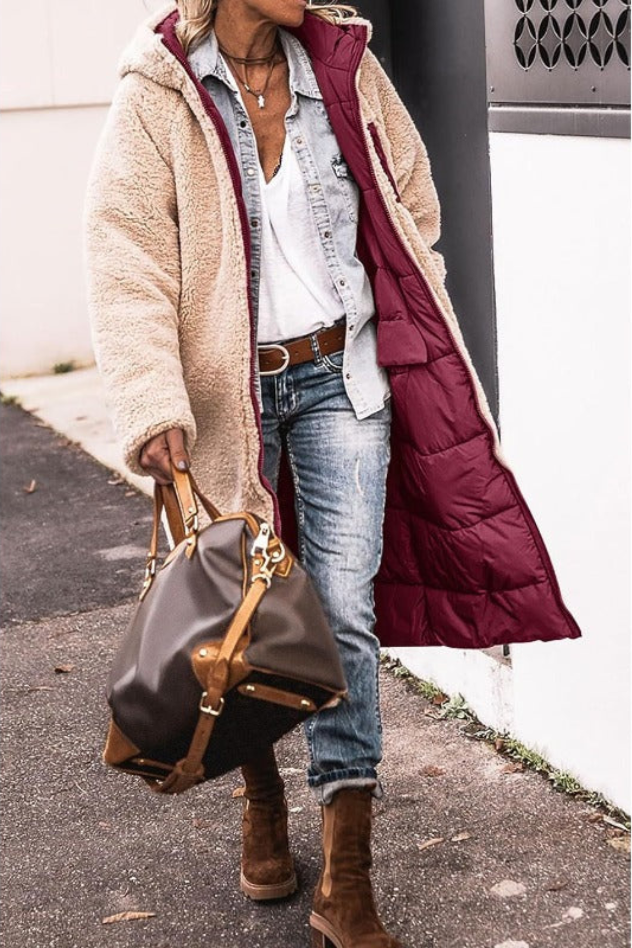 Elegant Reversible Long Coat Stylish For Women | Elvie