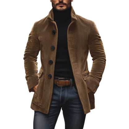 Smart corduroy slim-fit coat for men | Emerson - 9