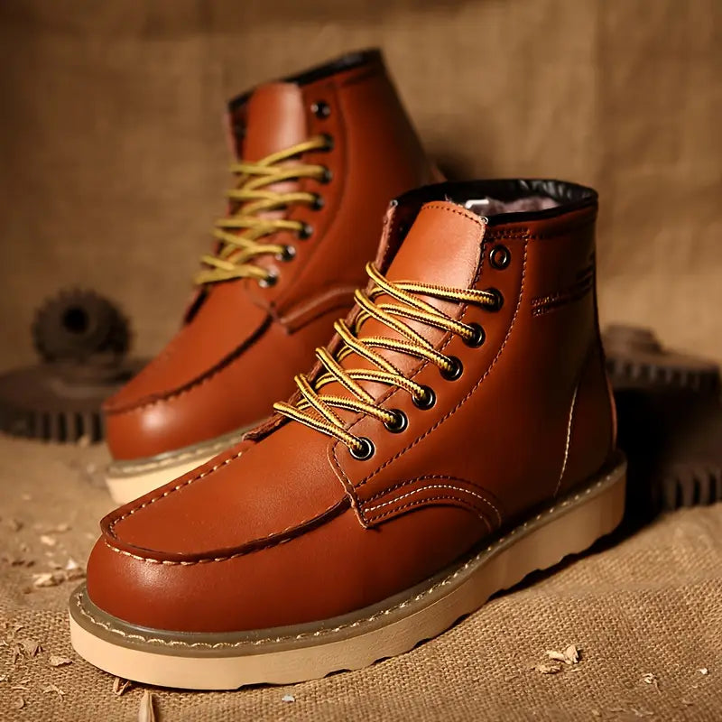 Vintage-inspired retro lace-up boots for men | Harrison -8