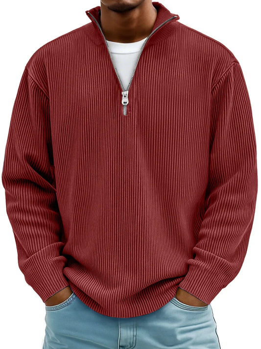 Warm classic knit crew-neck sweater for men | Calix -1