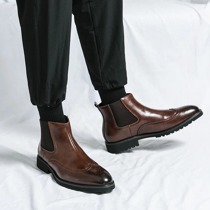 Classic leather chelsea boots for men | Alden - 13