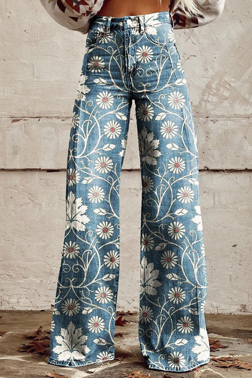 Vibrant retro wide-leg everyday trousers for women | Cirilla -7