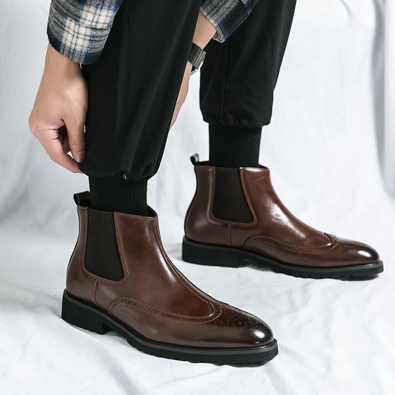 Classic leather chelsea boots for men | Alden - 6