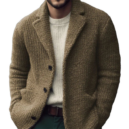 Classic cosy open-front cardigan for men | Derek - 3